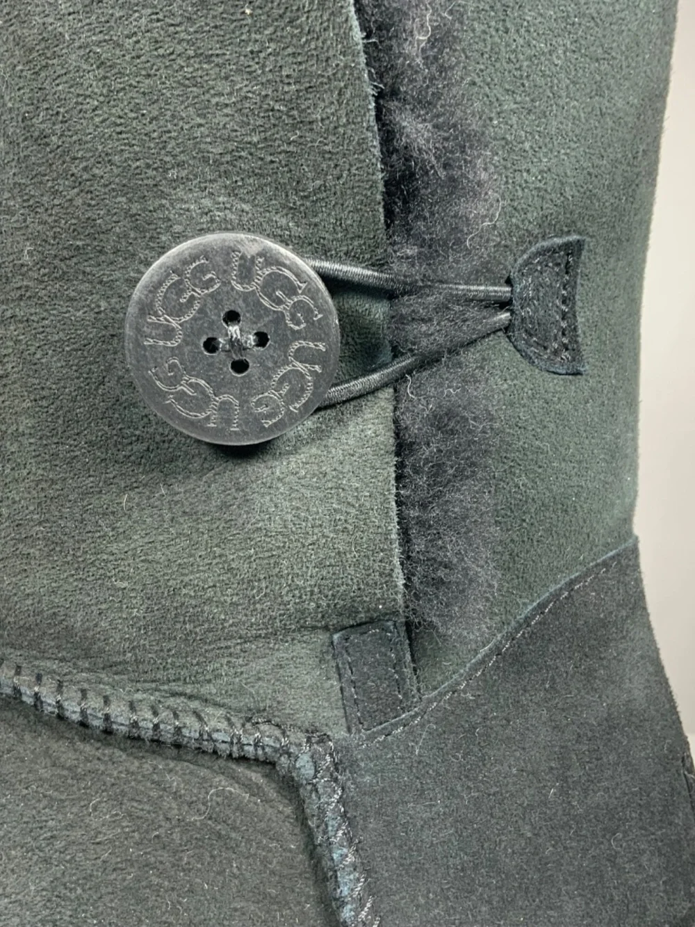 Near New UGG Black Baily Button Boot - Size 8